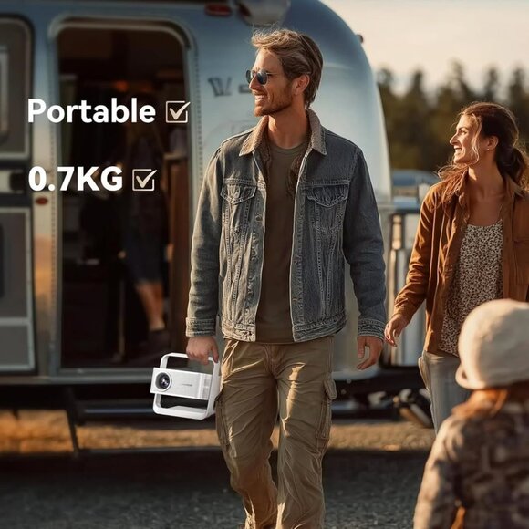 Smart 4K WiFi Bluetooth Projector, Native 1080P HDR10+ Portable Home Theater - Picture 9 of 9